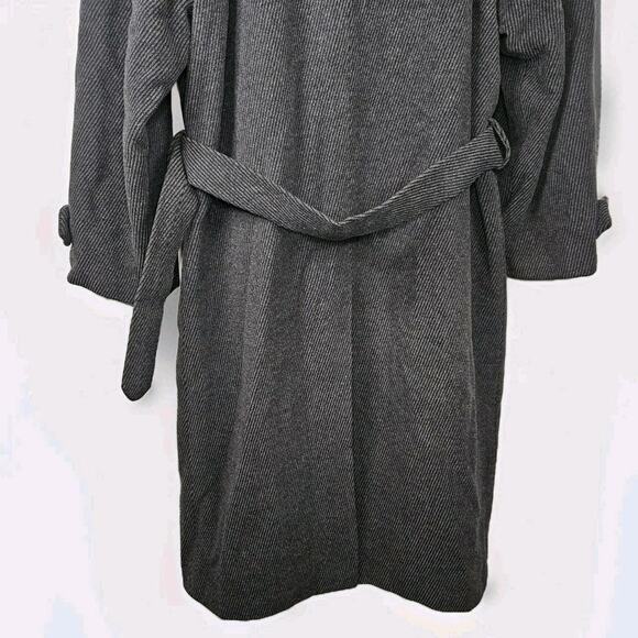 Vintage MARIO VALENTE TORINO Italian Coat Charcoal Gray Wool Cashmere Men US 42R - Picture 9 of 12